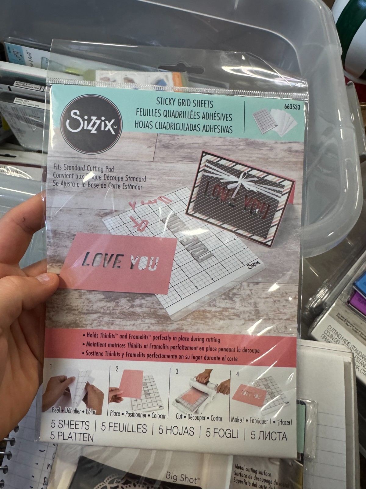Sizzix Sticky Grid Sheets (5-Pack)
