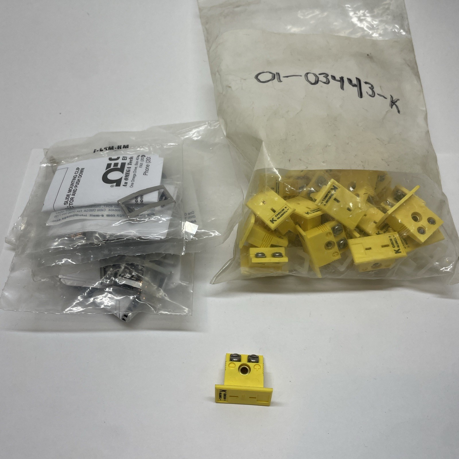 Lot of 23 - Omega Type K Terminal Connector Chrom + Alumel (With Hardware)