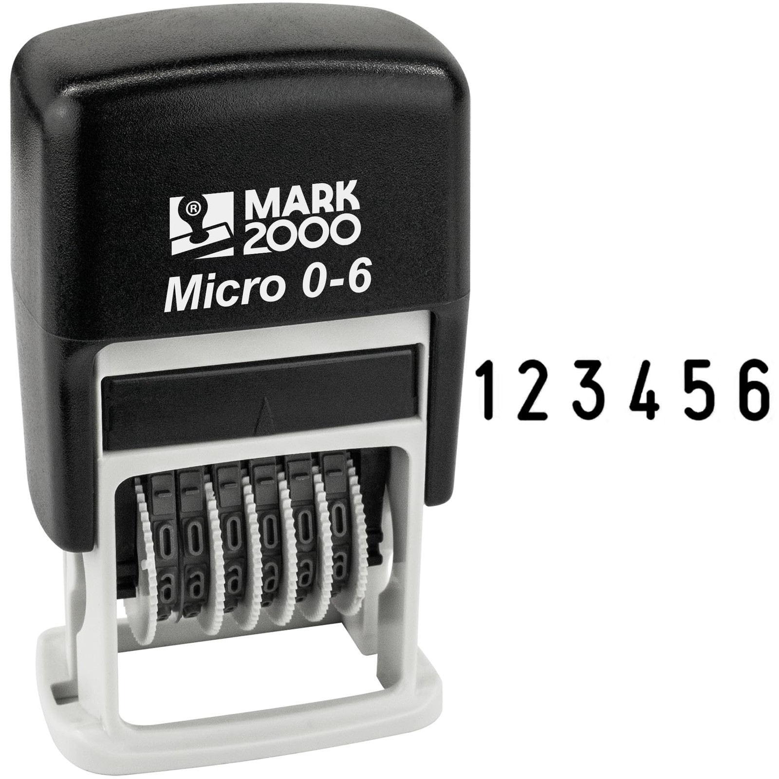 -S126-6 Digits Self-Inking Number Stamp - Black Color