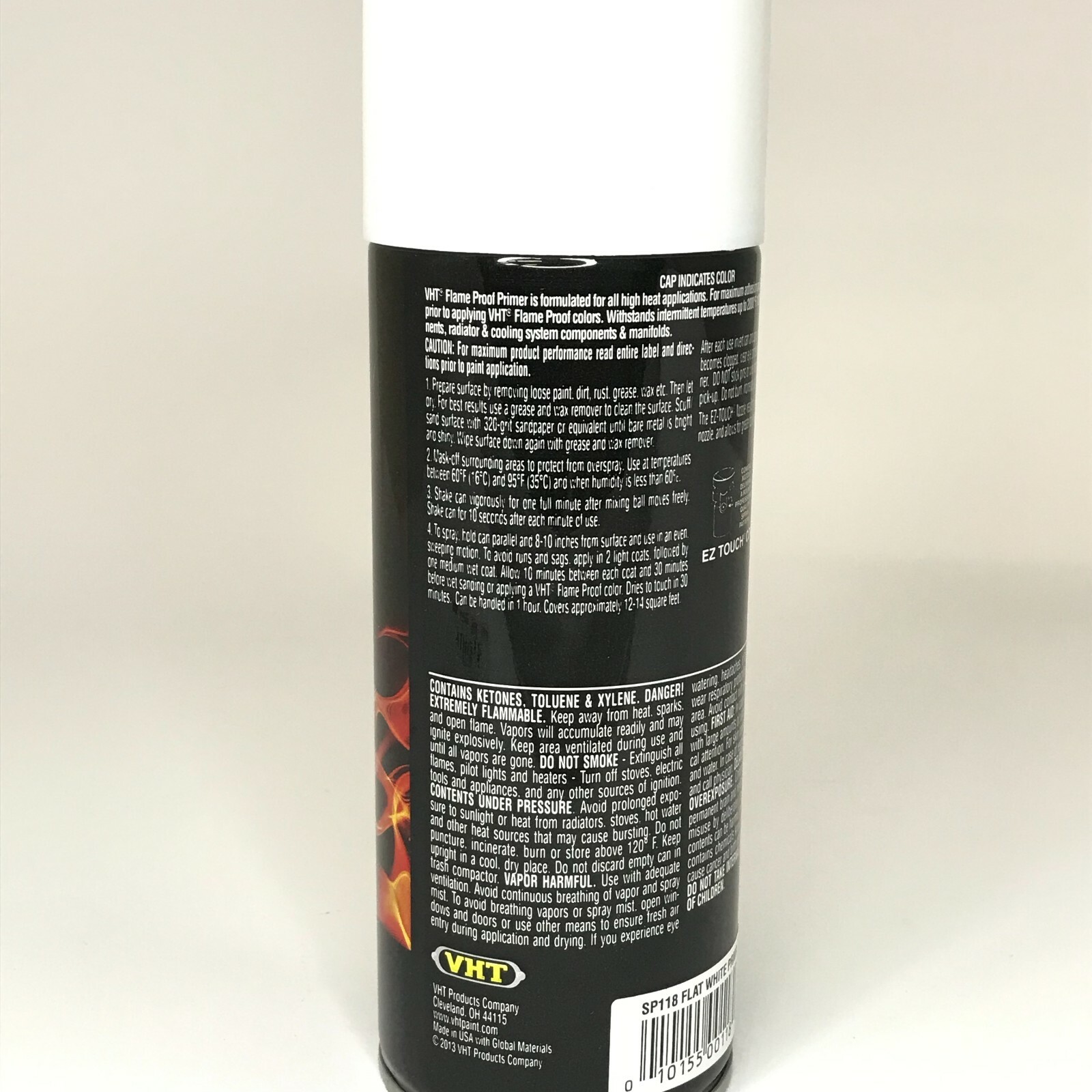 VHT SP118-6 PACK High Temperature Flame Proof FLAT WHITE Header Spray Paint