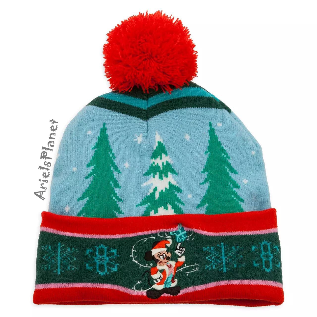 Disney Parks Mickey Mouse Holiday Christmas Knit Hat for Kids
