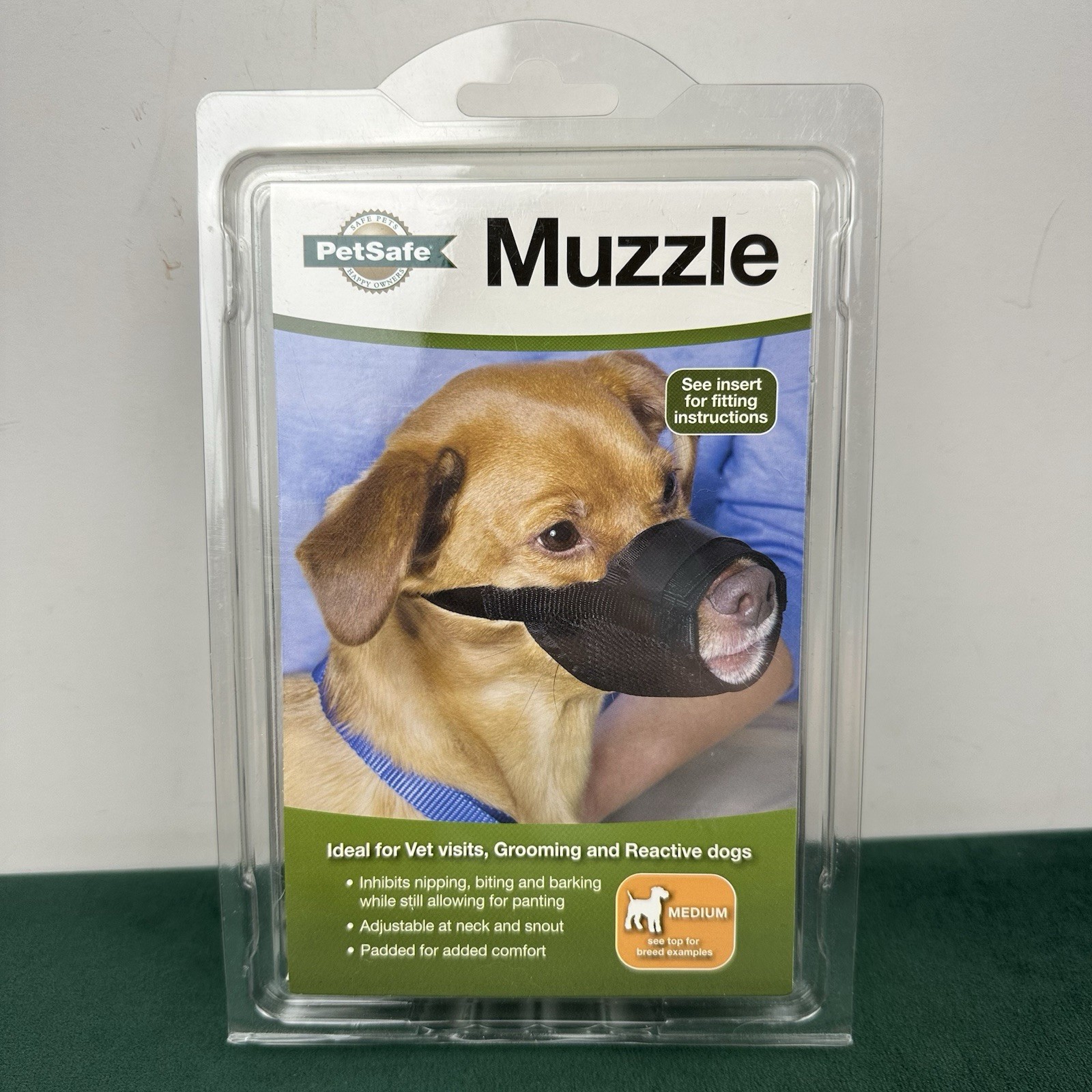PetSafe Dog Muzzle Medium Adjustable Black Grooming Vet New