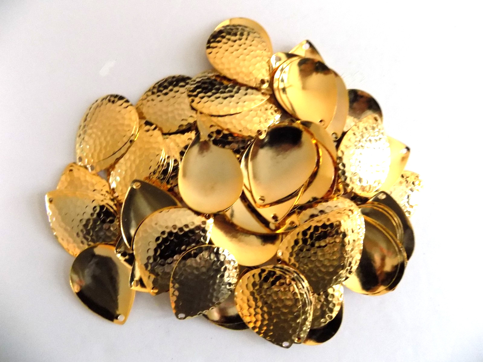 LAKELAND COLORADO #6 HAMMERED BRASS - 100 SPINNER BLADES - USA - T141