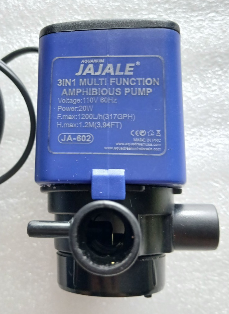 JAJALE JA-602 3-in-1 Aquarium Pump 110V 20W 317GPH Tested