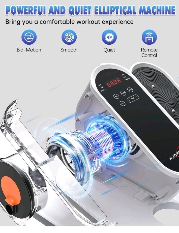 Under Desk Elliptical Machine, Electric Ellipse Leg Exerciser While Sitting