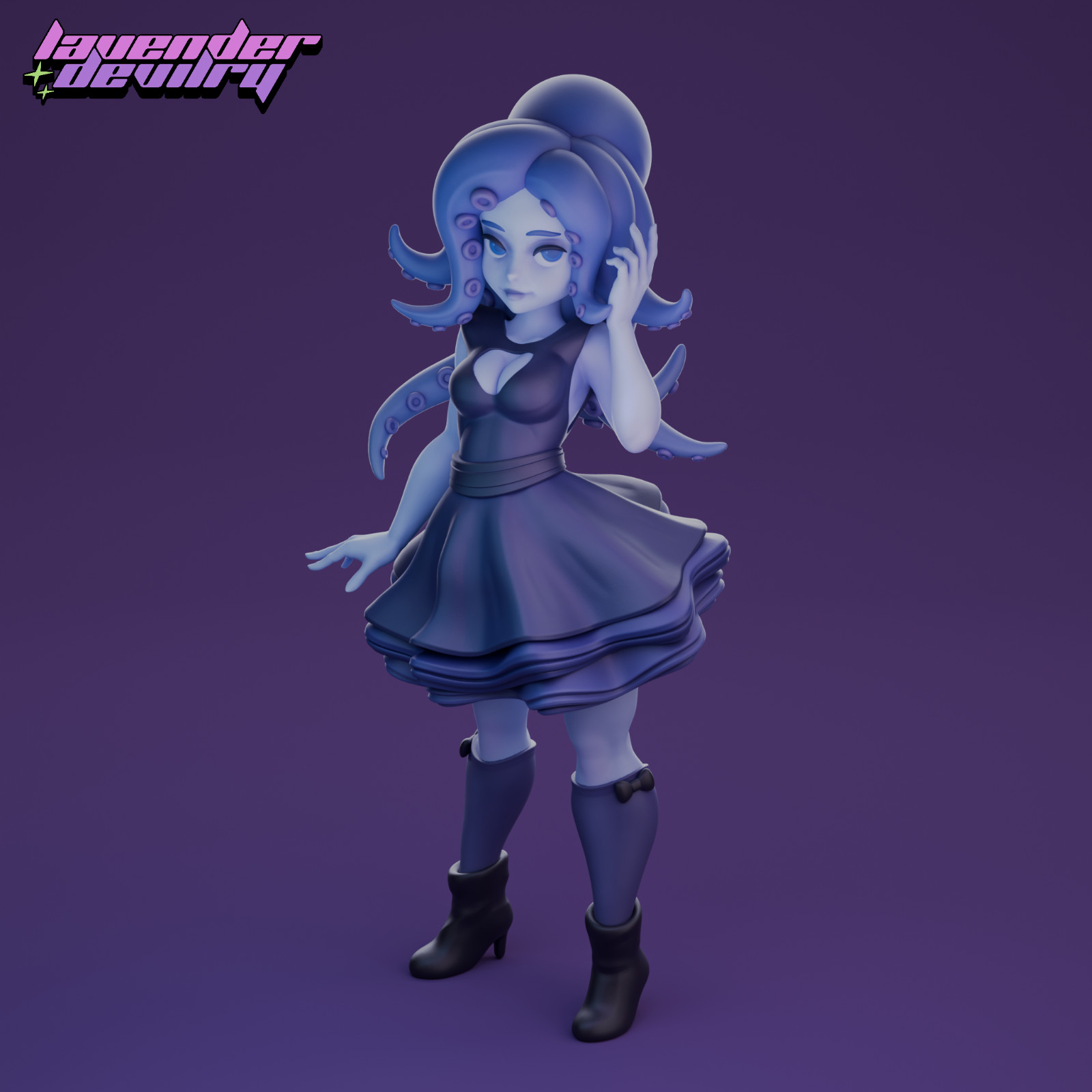 figure 32/75mm Octogirl Cepha Sepiida by LavenderDevilry