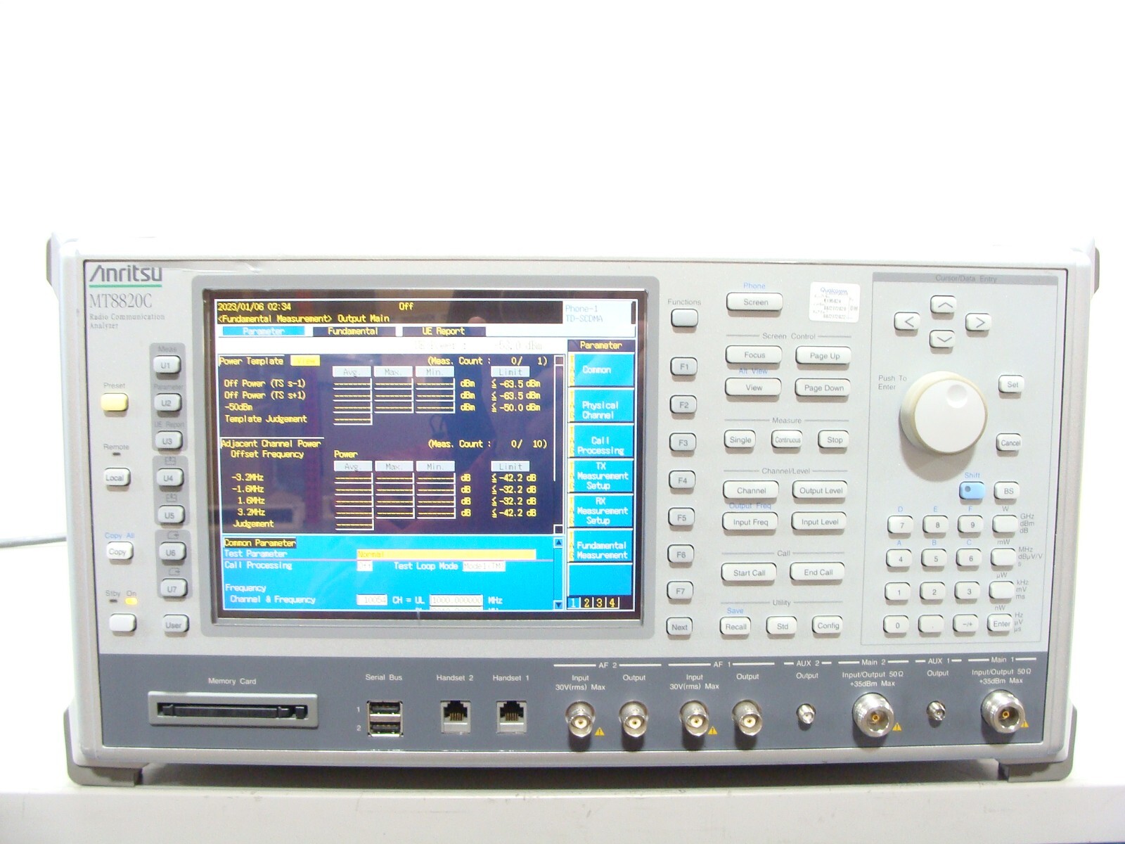 Anritsu MT8820C Radio Communication Analyzer W/ LTE FDD / TDD + Spectrum Monitor
