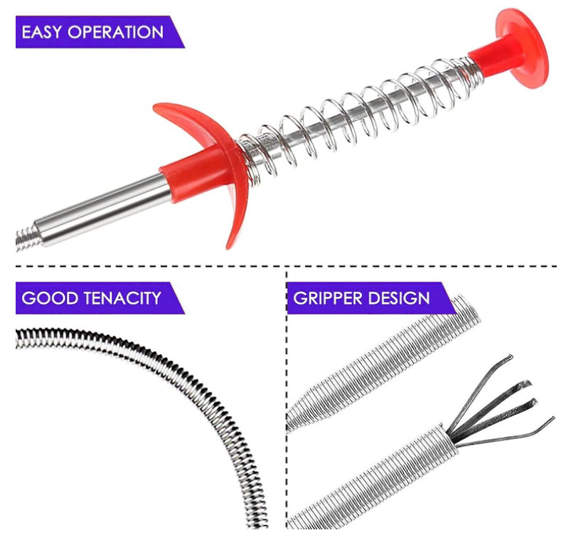 Flexible Grabber Claw Pick Up Reacher Tool With 4 Claws Bendable Hose Pickup Rea