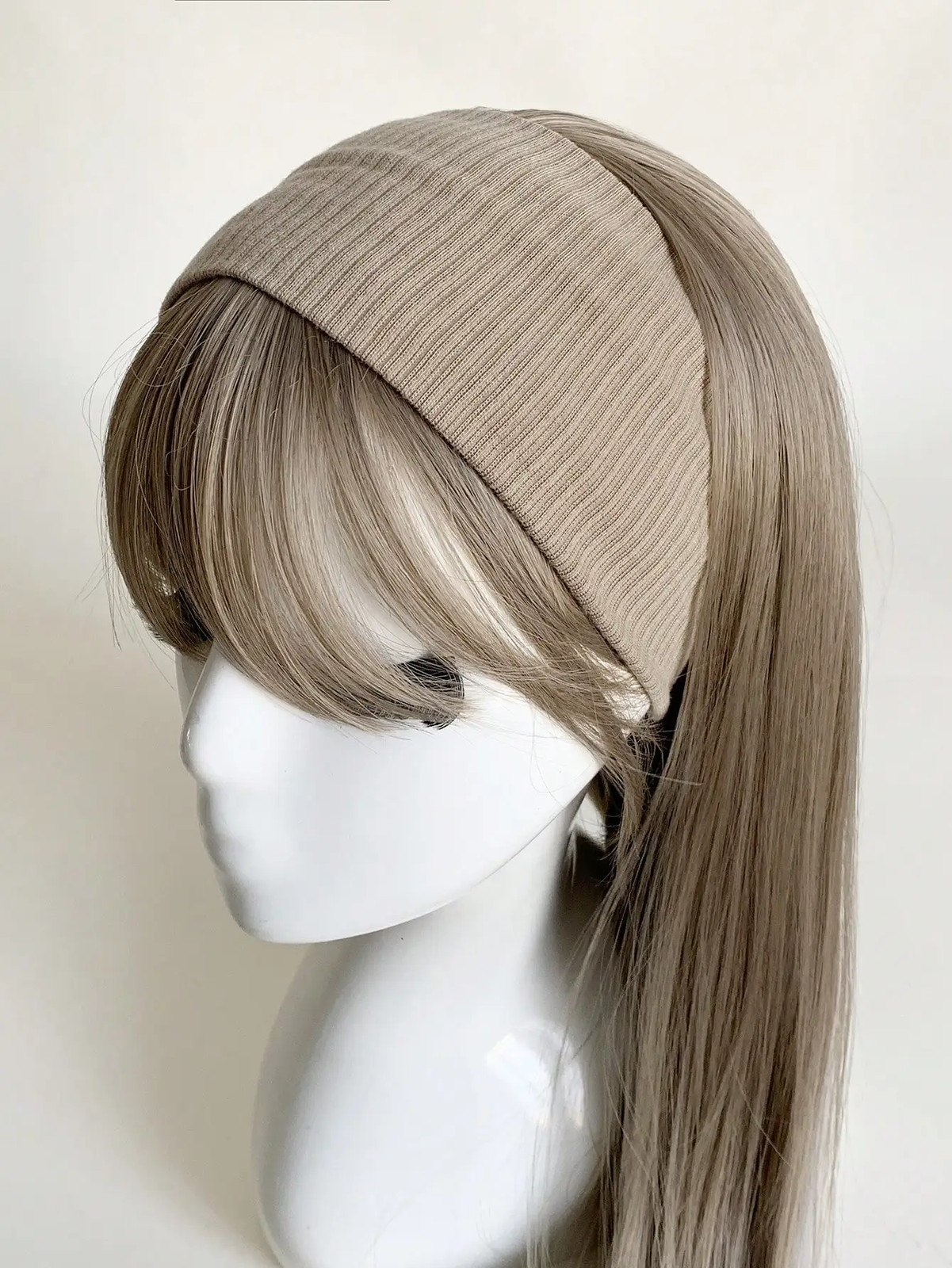 Minimalist Knitted Headband Unisex Sporty Hairband Soft Elastic Hair Accessory F