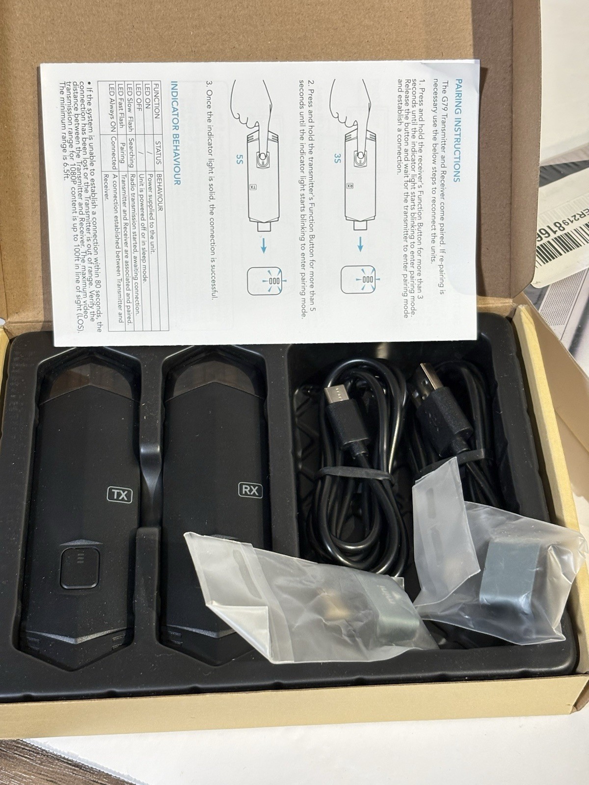 Wireless HDMI Transmitter & Receiver Kit 1080P G79 TX RX Plug & Play