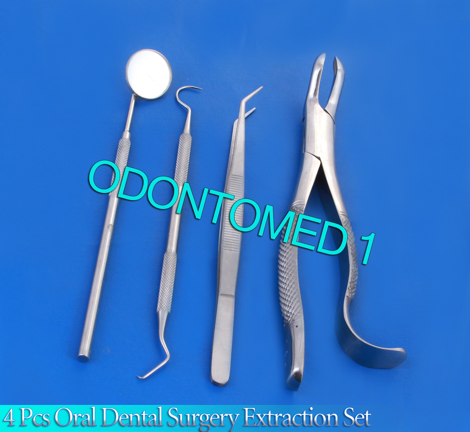 SET OF 4 PCS ORAL DENTAL SURGERY EXTRACTION KIT WITH EXTRACTING FORCEPS #10H