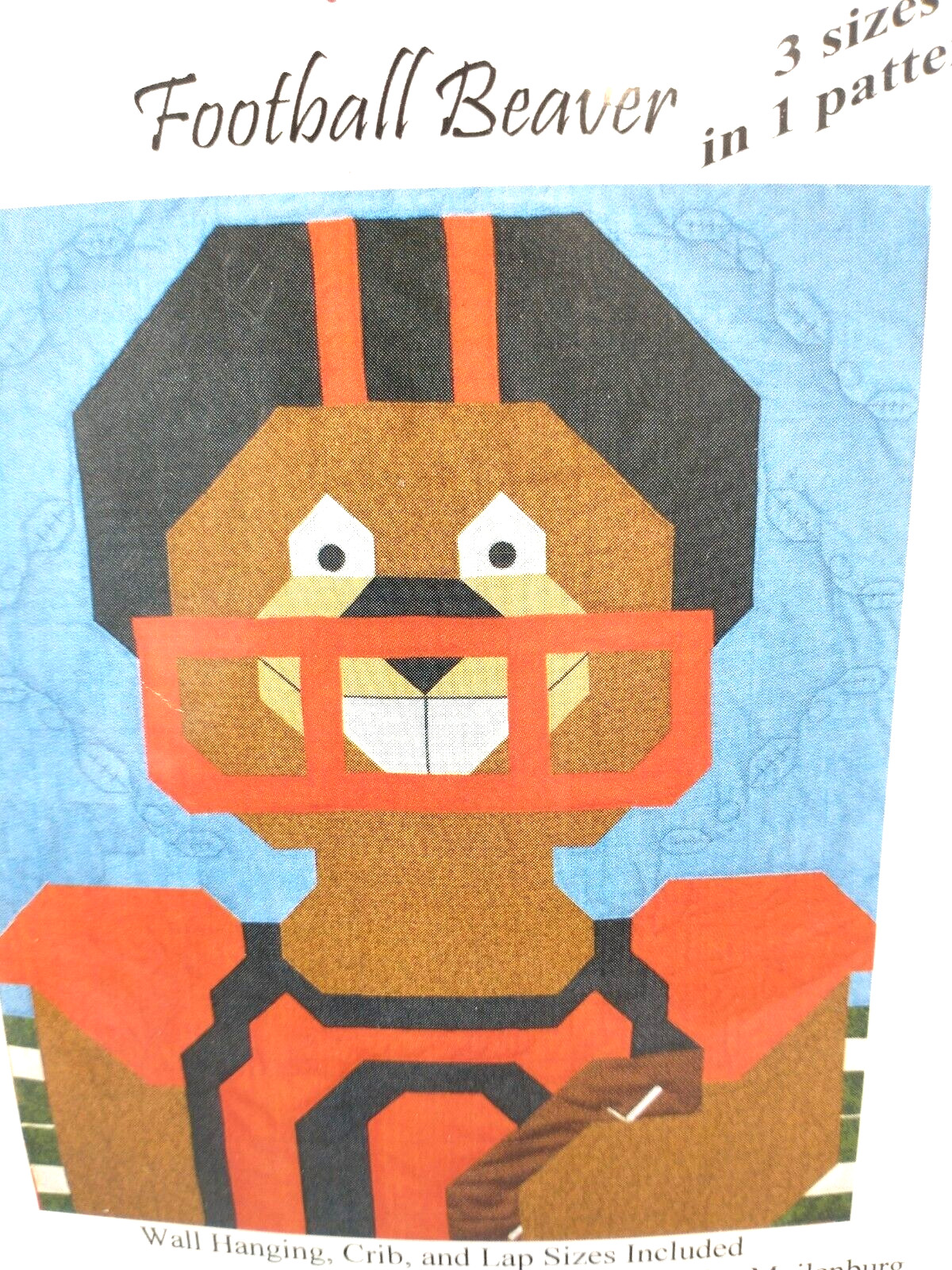 Oregon State Football Beaver Pieced Quilt Pattern Counted Quilts CQ-004B