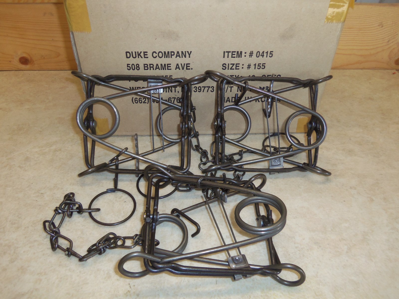 3 Duke 155 Body Grip Traps 0415 Trapping Groundhog Fisher Raccoon Nuisance
