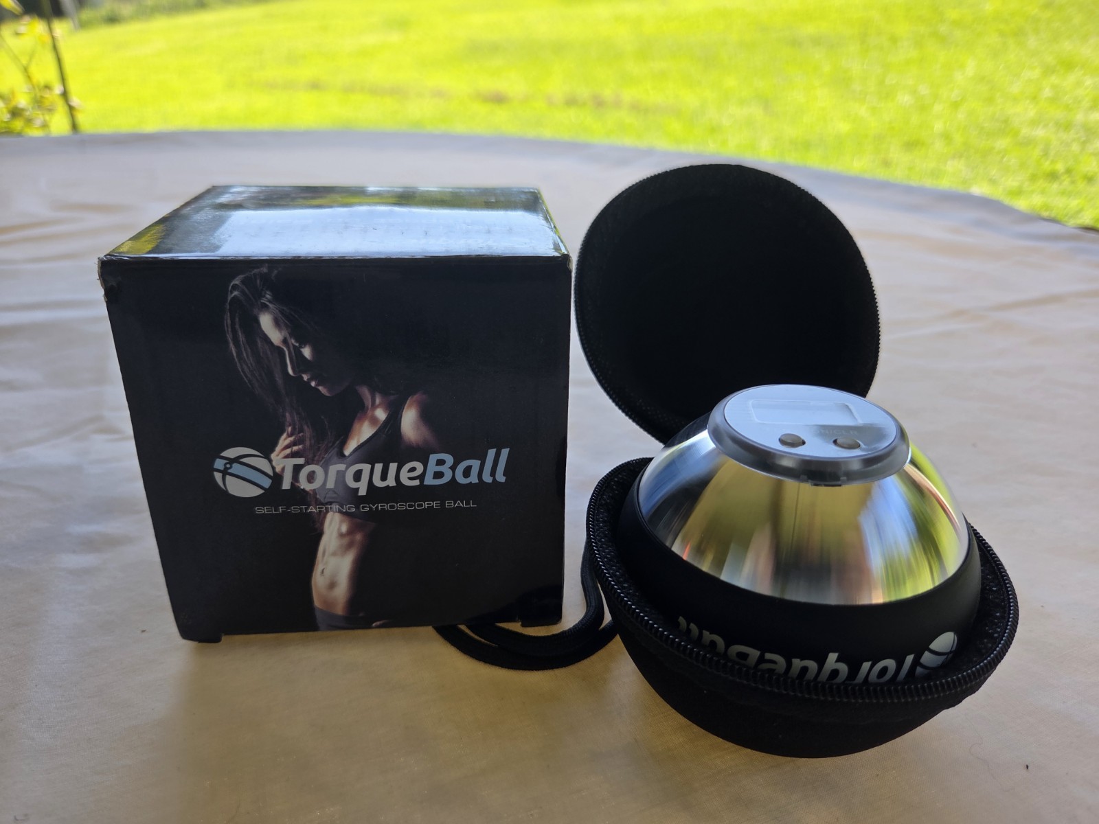 Torque Ball Metal Self-Starting Gyroscope Hand Exerciser Ball, New/Open Box