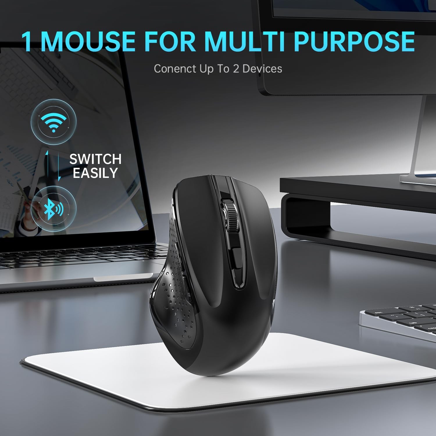 Rechargeable Bluetooth Wireless Mouse for MacBook air/MacBook pro/Tablet/Mac/...
