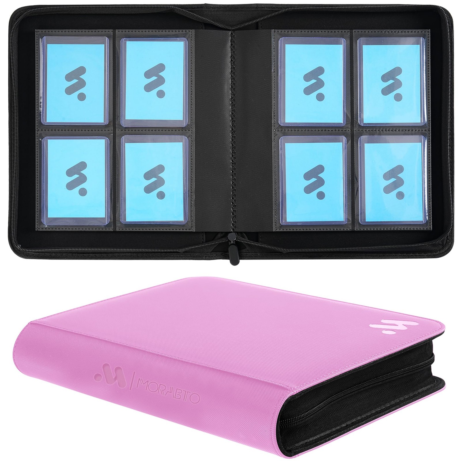 Top Loader Binder, Holds 128 Top Loaders,4 Pocket Top Loader Binders for 3" x...