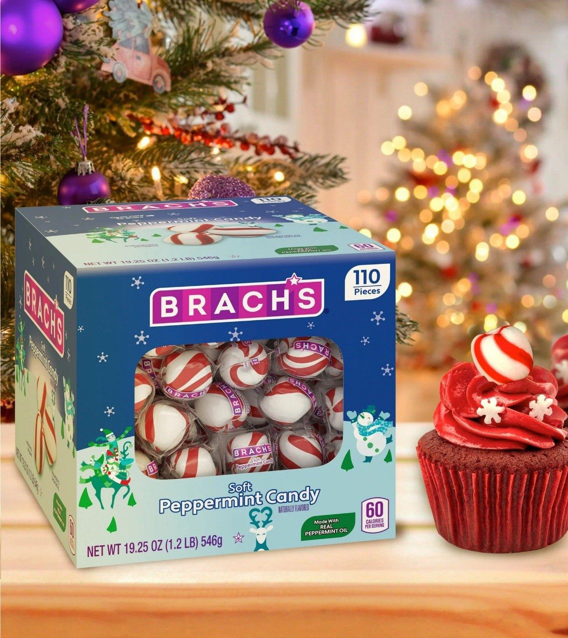 Brach's Soft Peppermint Candies - 110 Pieces Box / 19.4 oz - BB: Jun 2027