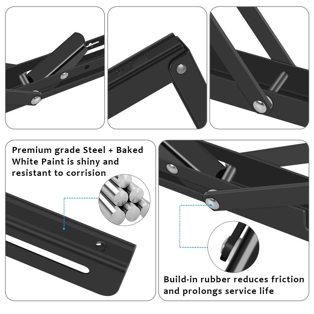 Folding Shelf Brackets 2 Pack,Heavy Duty Triangle Shelf Bracket for Bench Tab...