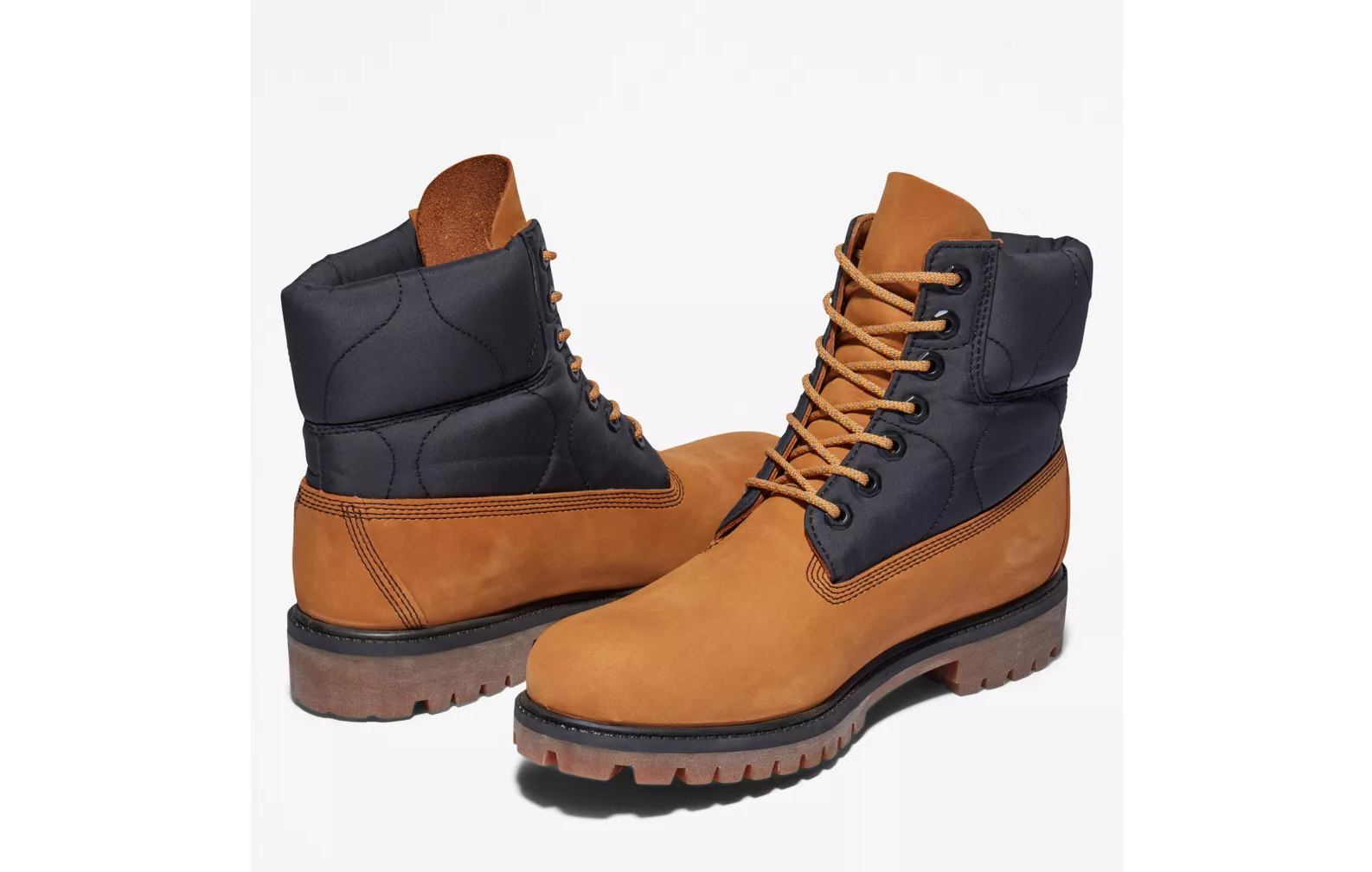 NIB MEN'S TIMBERLAND PREMIUM QUILTED BOOT Wheat Nubuck/Black NEW YEAR SALE!