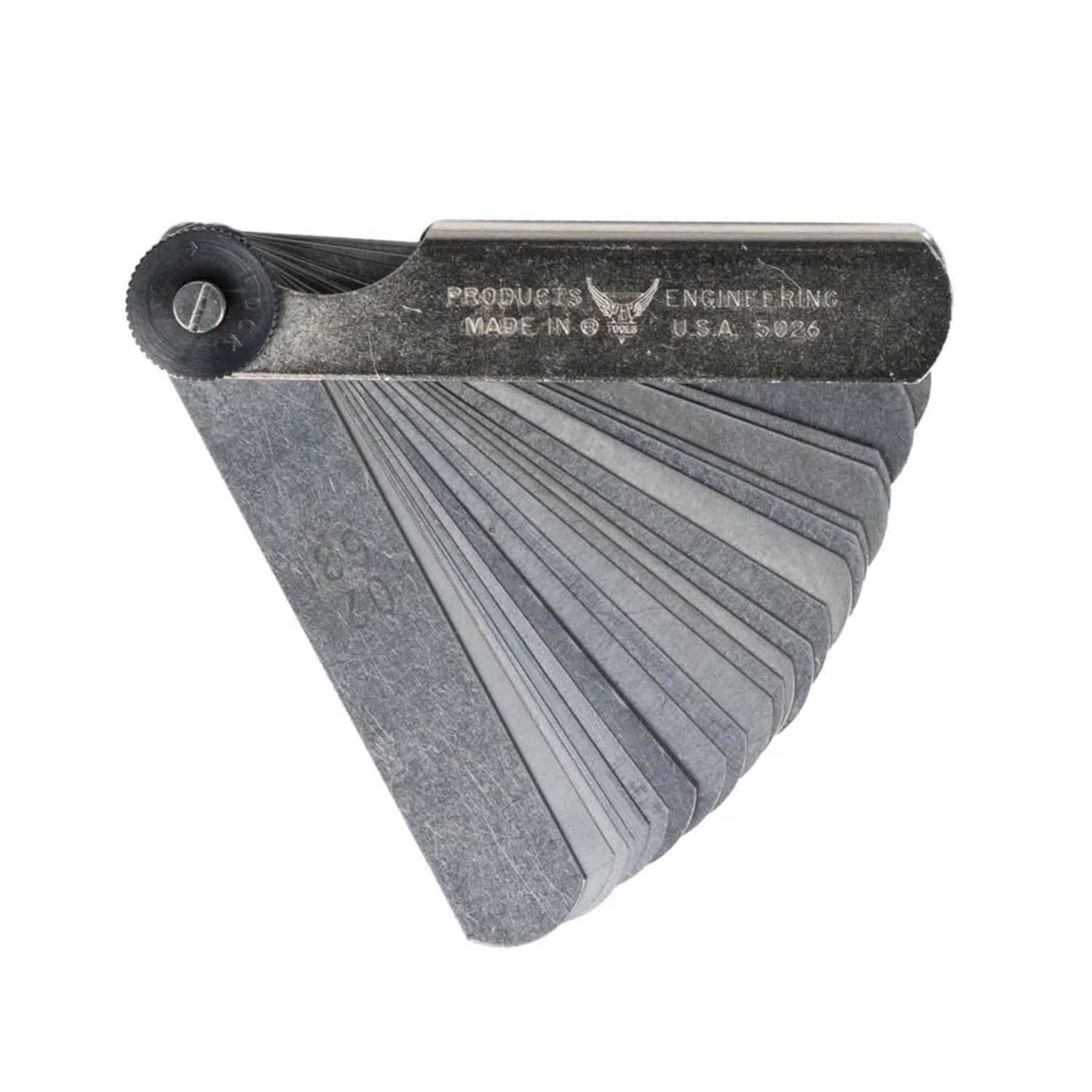 PEC Tools Feeler Gauge Set, 26 Straight Blades, 0.0015-0.025", Made in USA