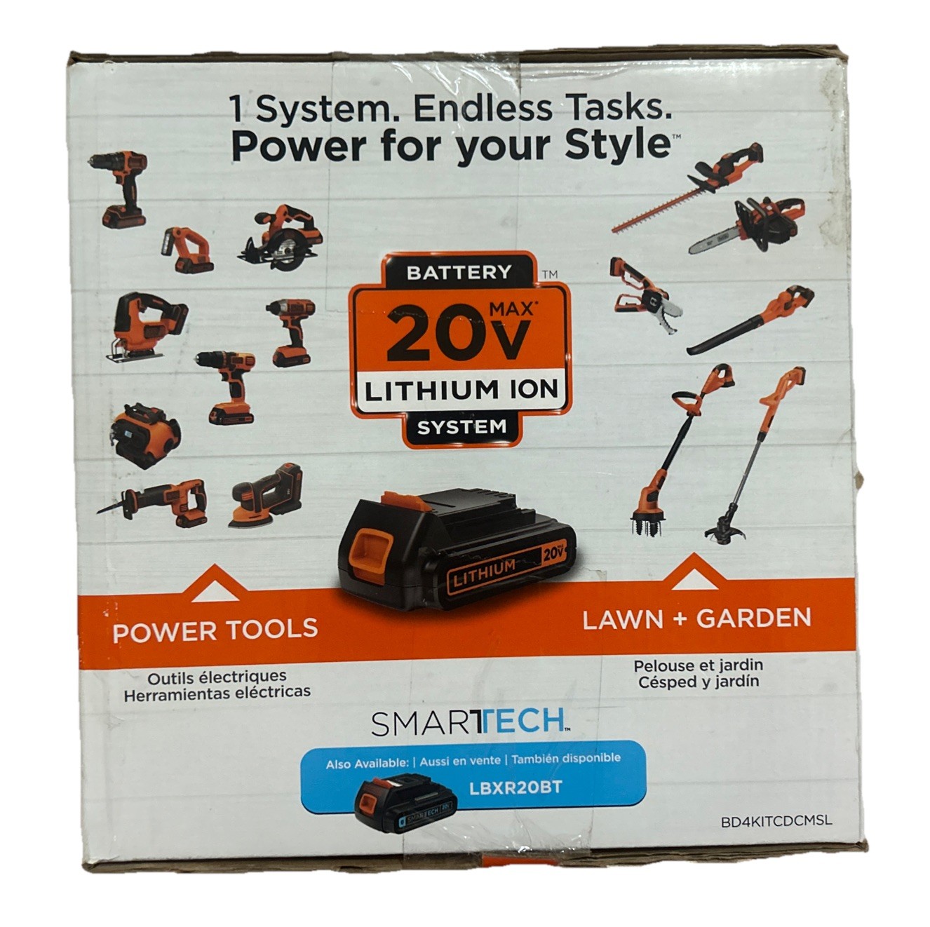 BLACK+DECKER 20V Max* Lithium Ion 4 Tool Combo Kit - BD4KITCDCMSL IN HAND NWT
