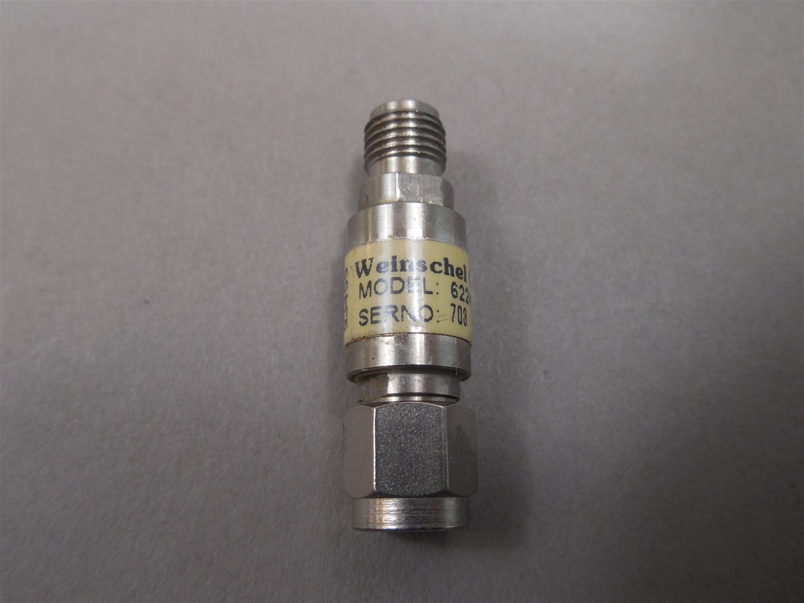 Weinschel 6224-8.0 RF Attenuator Coaxial SMA M/F 8.0dB DC to 12.4 GHz. 2 Watt