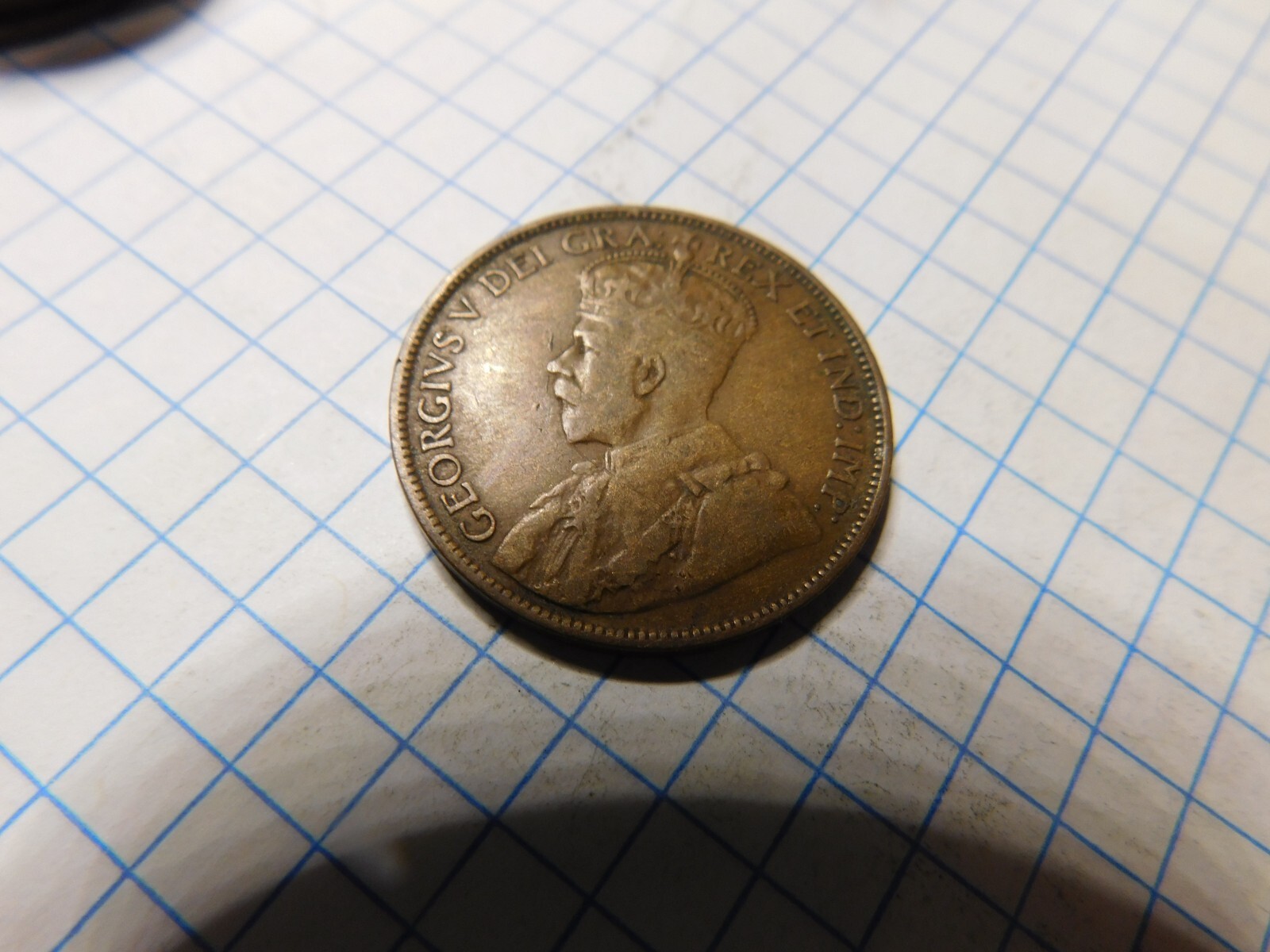 canada coins 1 large cent 1915 george v # 304