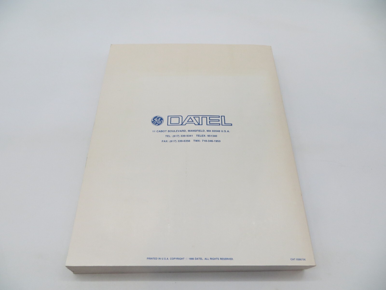 DATEL DATA CONVERSION COMPONENTS 1986 Electronic Catalog -