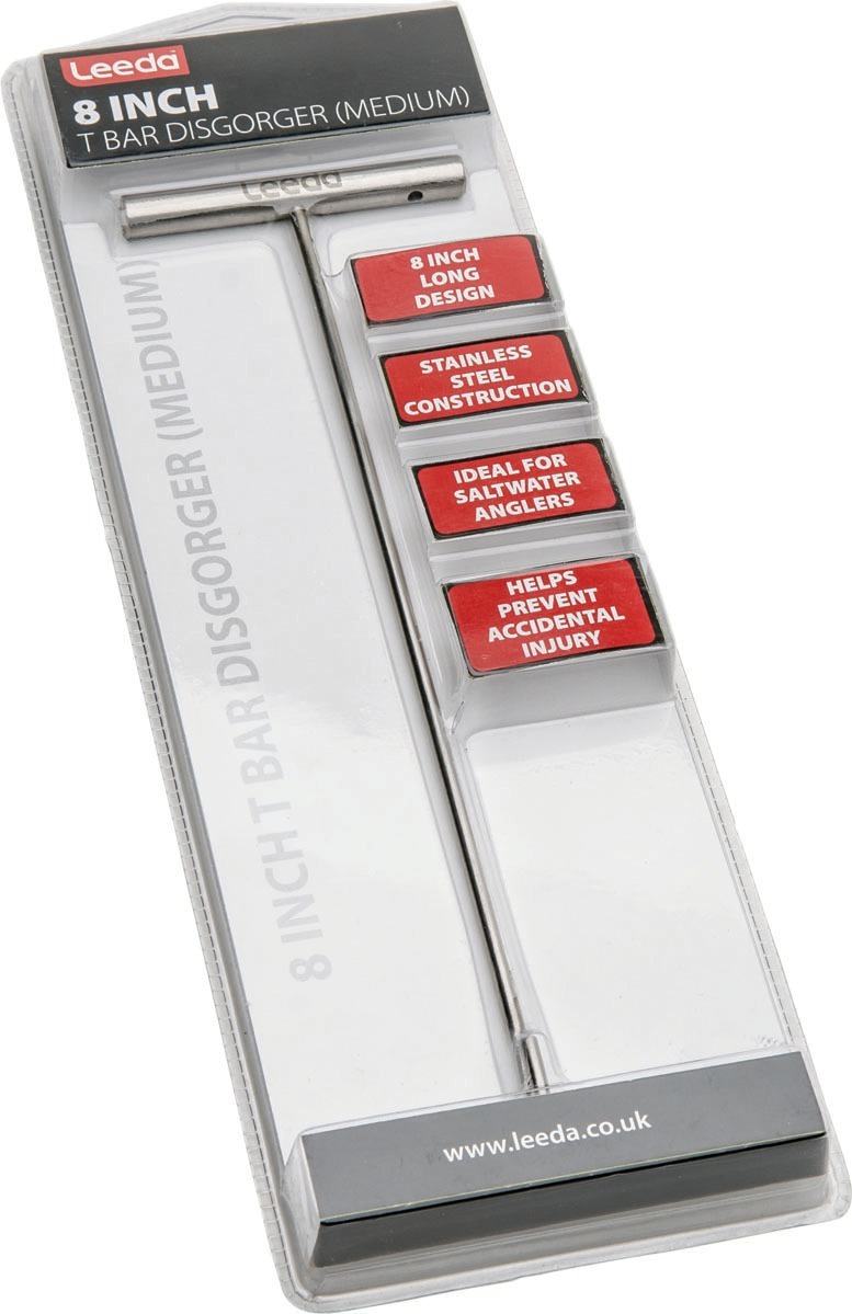 Leeda T-Bar Fishing Disgorger Stainless Steel - 8" or 10"
