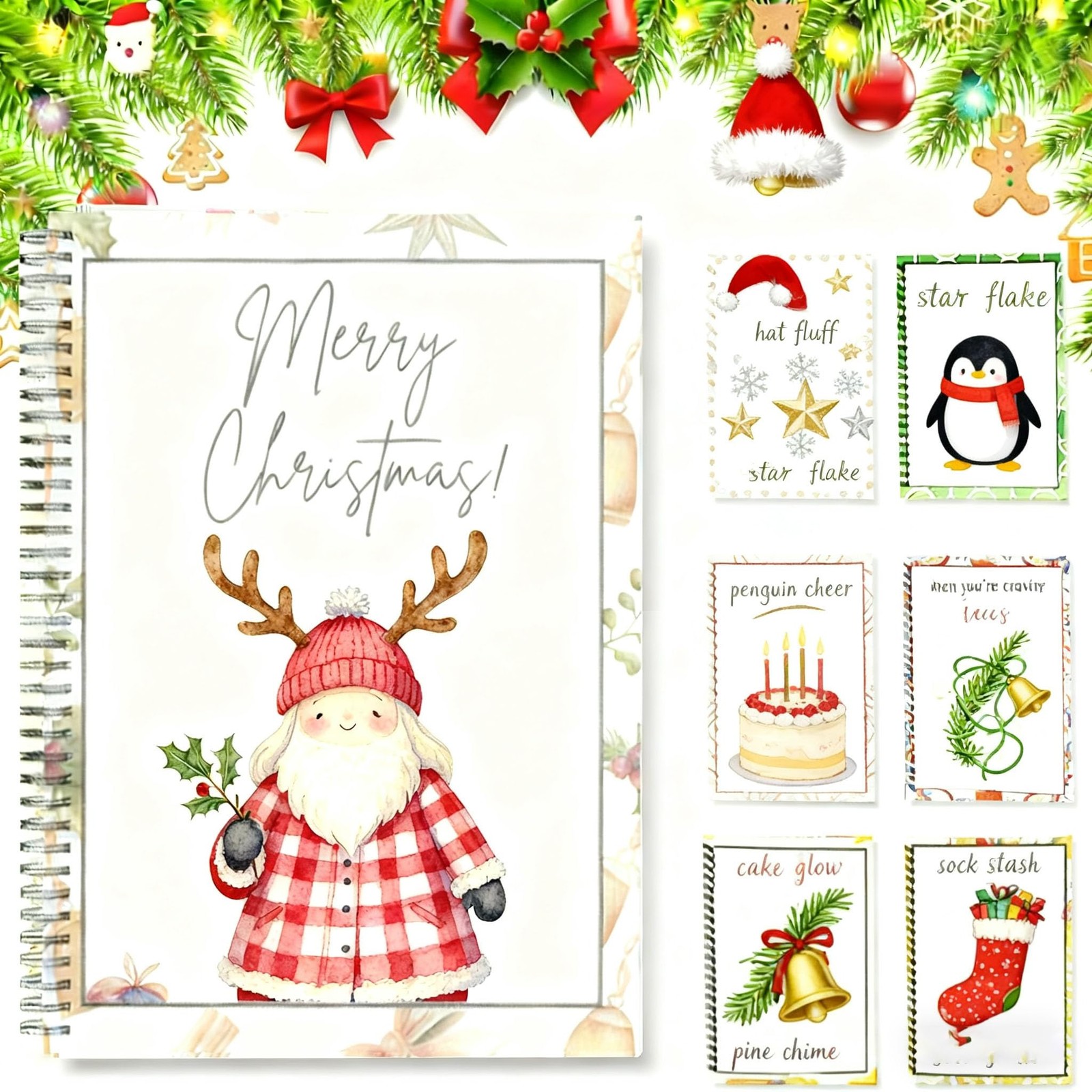 SZOZNIYC Christmas Gift Card Book Color-F