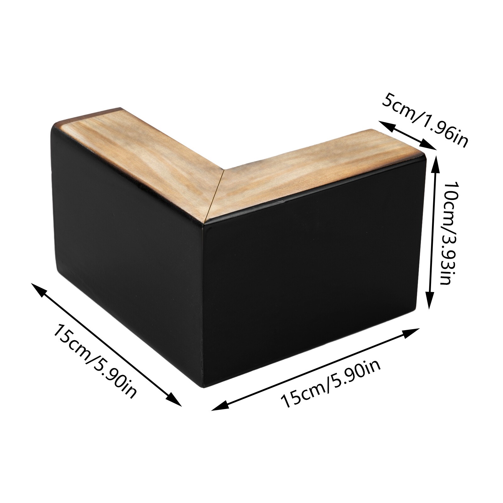 4PC 5.9*5.9''Wood Furniture Legs Wooden L shape For Furniture Coffee Table feet