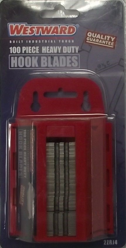 Westward 2ZRJ4 100 pc Heavy Duty Hook Blades