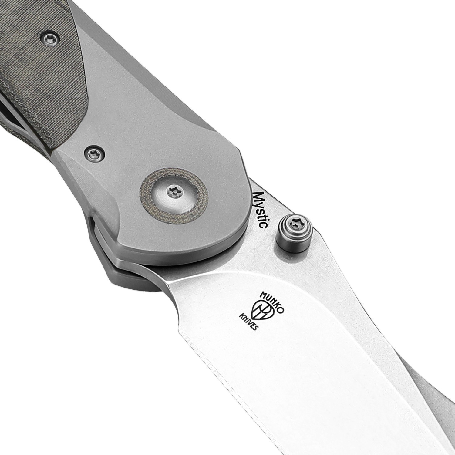 Kizer Mystic EDC Folding Pocket Knife Rex45 Blade Titanium & Micarta Handle