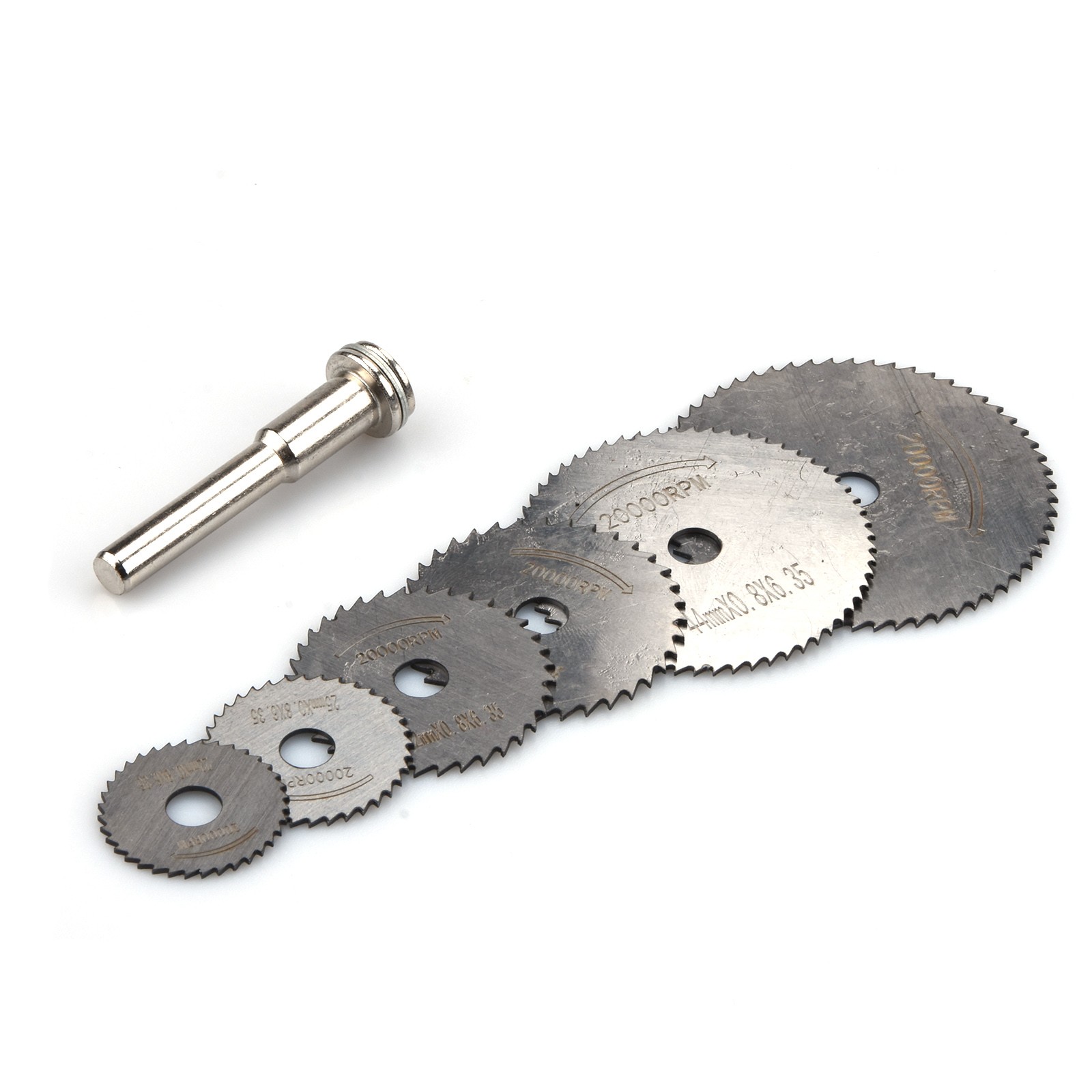 6Pcs Circular Saw Disc Set Dremel Mini Drill Rotary Tool Wood Cutting Blade Set.