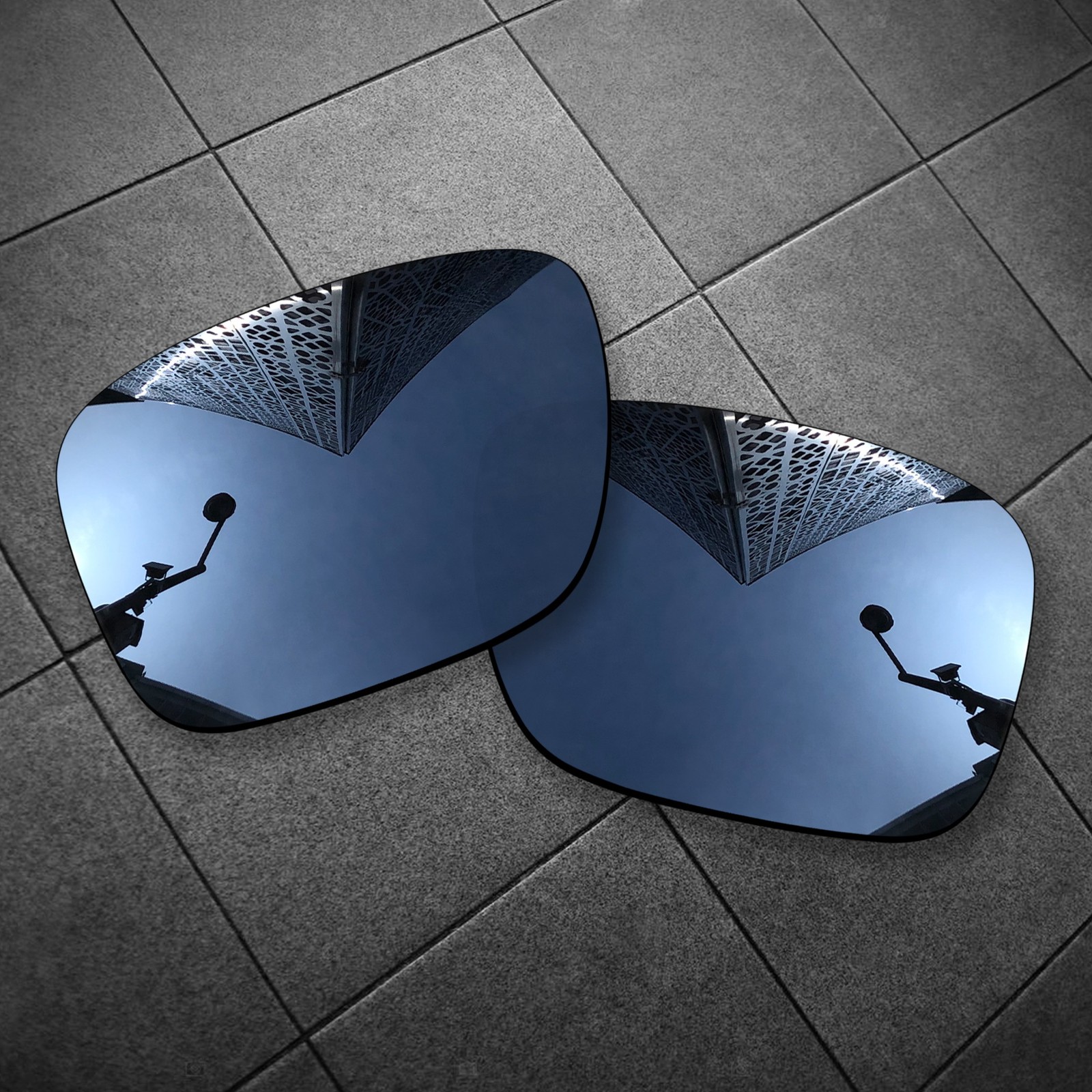 Black IR Mirrored Replacement Lenses for-Oakley Sliver F POLARIZED