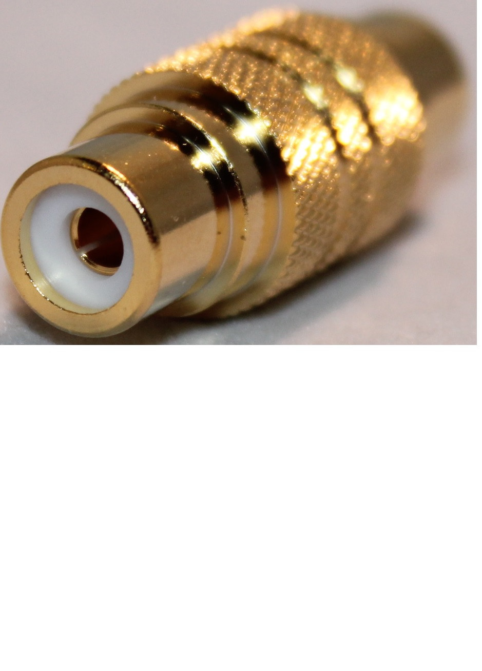 Audiophile quality RCA to RCA adapter with Teflon Insulation - Gold Plated