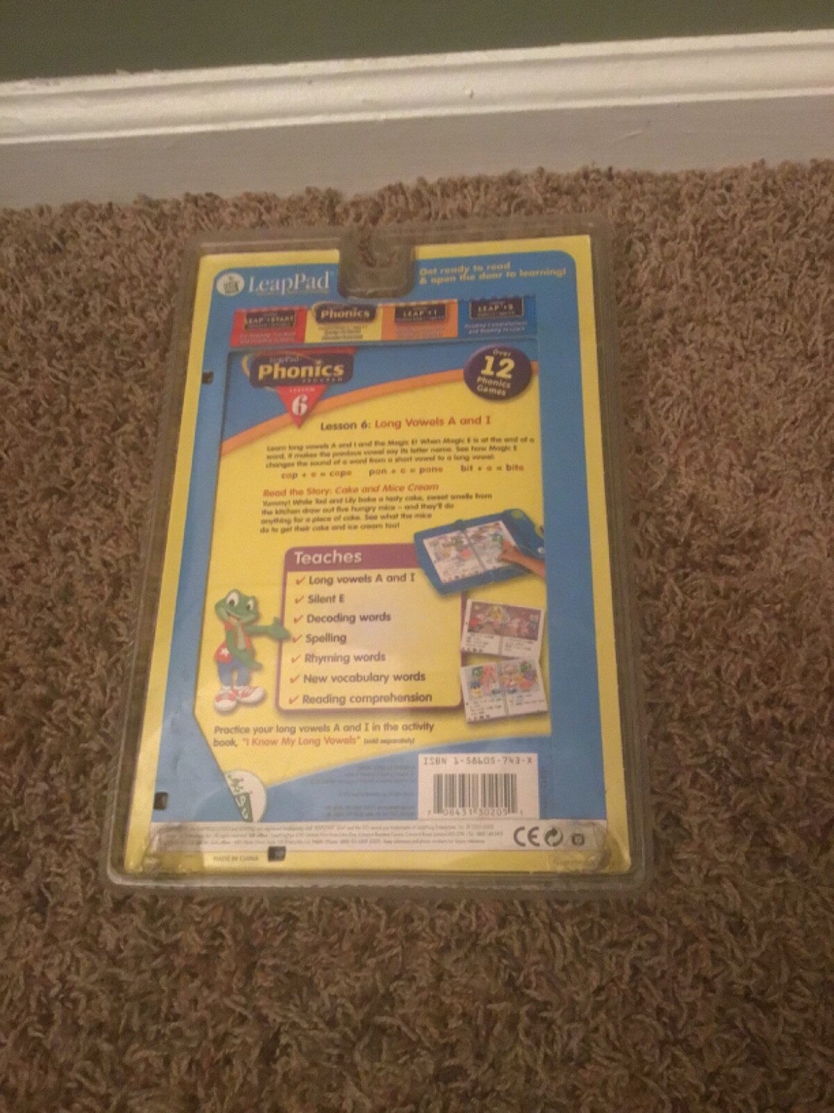 LeapPad LeapFrog Phonics Program Lesson 6 Cake And Mice Cream Book & Cartridge