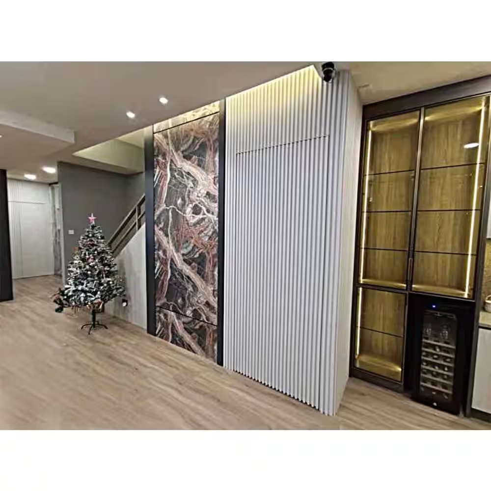 1 In. X 3-1/4 Ft. X 9 Ft. Wall Cladding White Interlocking Composite Decorative