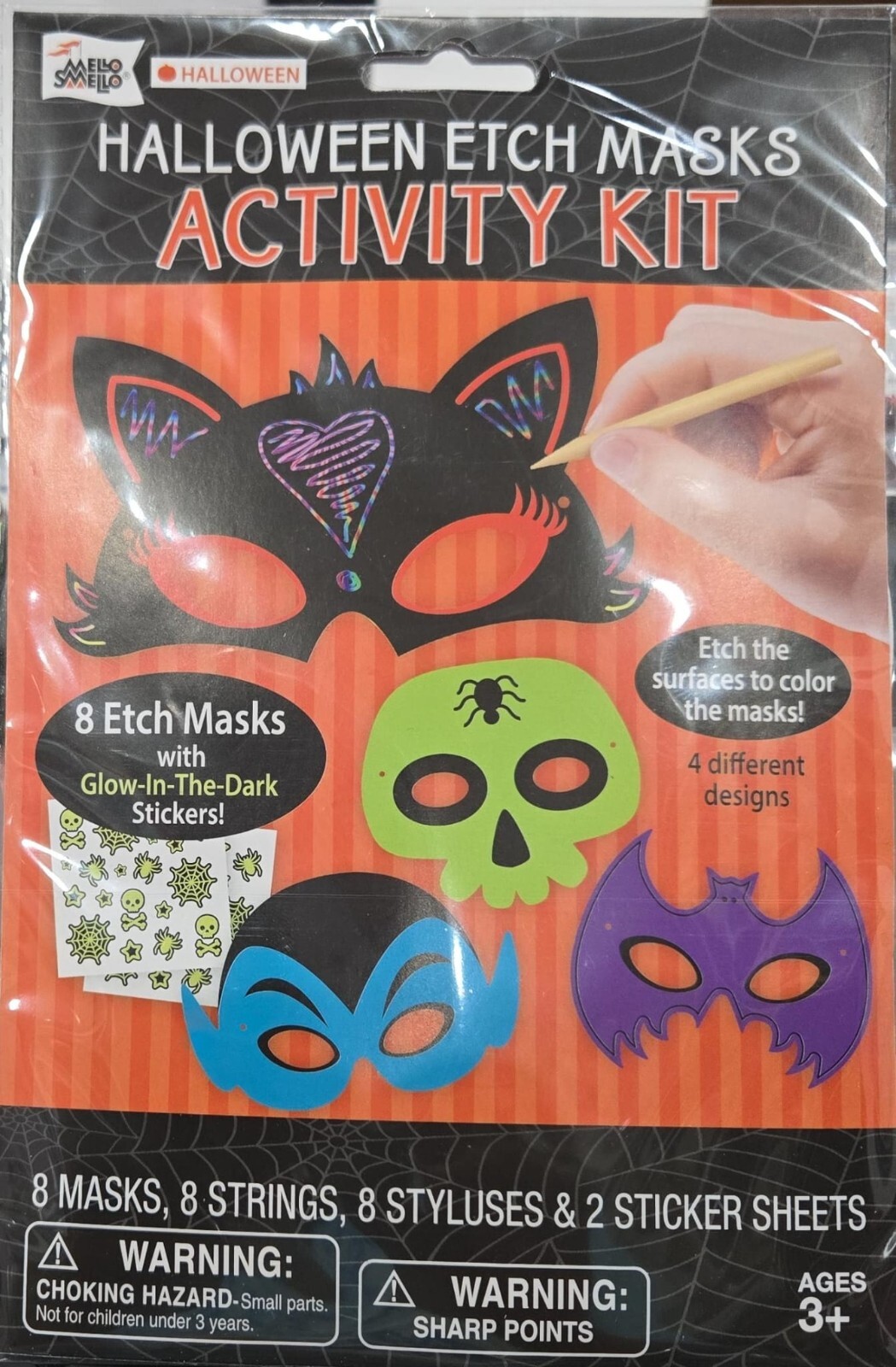 Mello Smello Halloween etch mask activity kit - Pack of 8