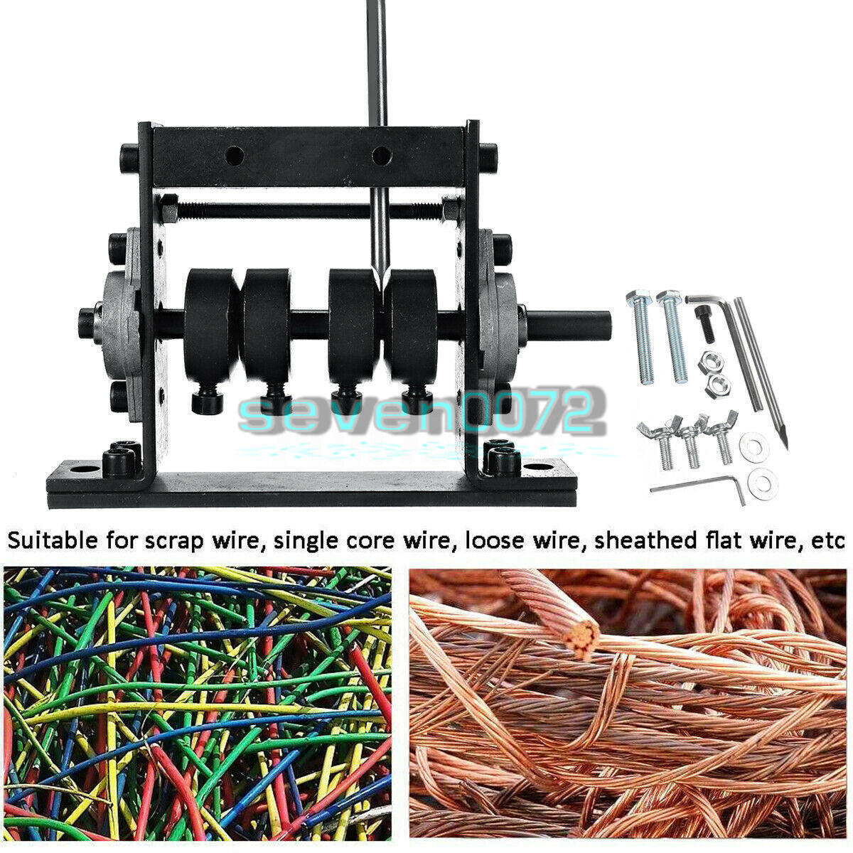 1-30mm Scrap Cable Peeling Stripper Fixture Manual Copper Wire Stripping Machine