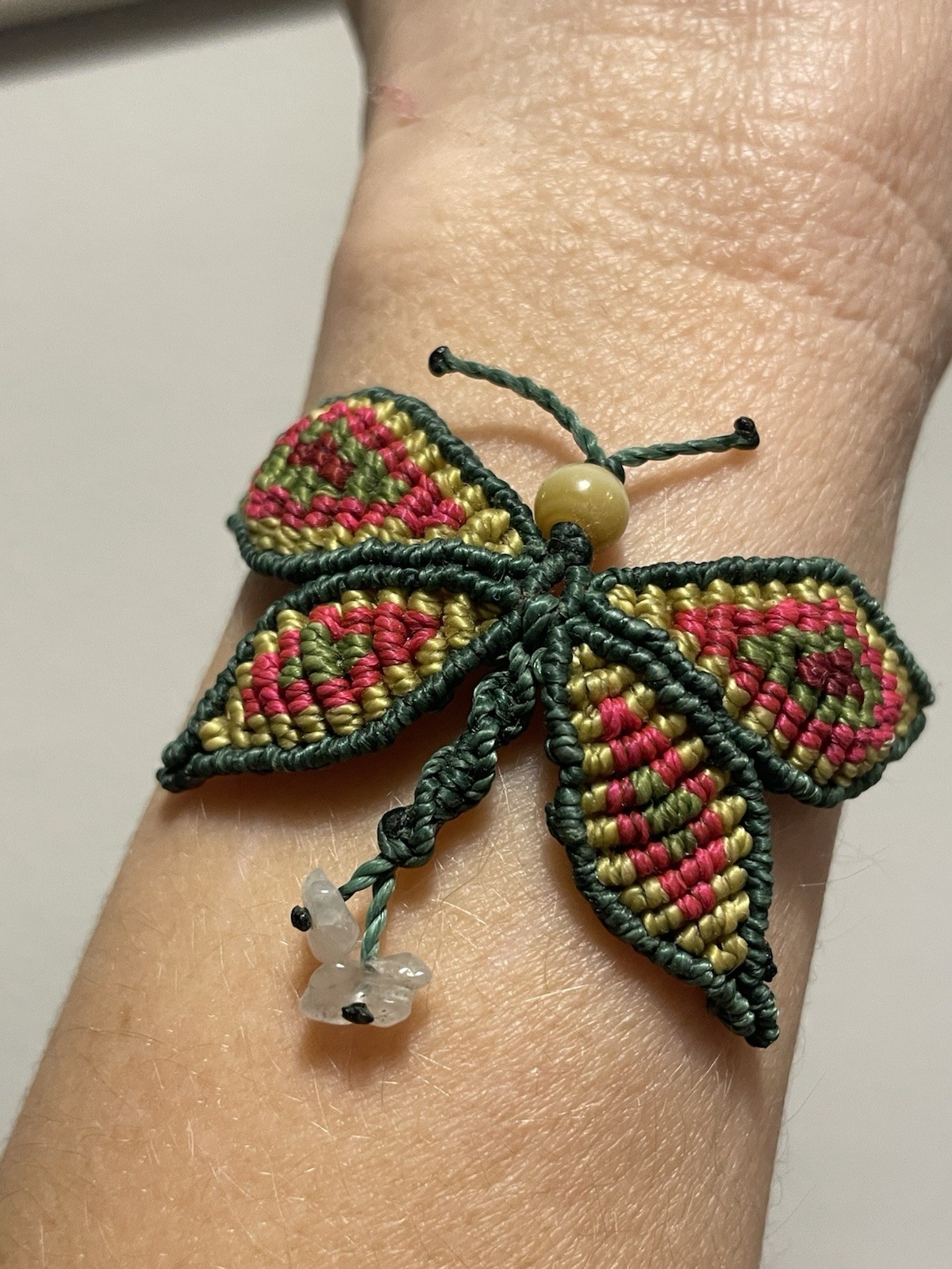 Handcrafted Hemp Butterfly Bracelet