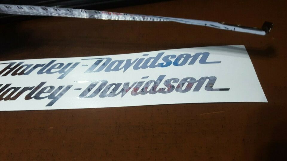 Harley Davidson High Quality Chrome Decals Stickers Set