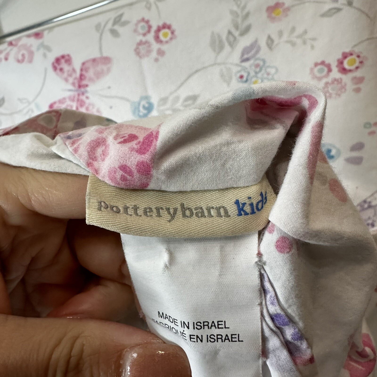 Pottery Barn Kids Girls Butterfly Pattern Cotton Pillowcase