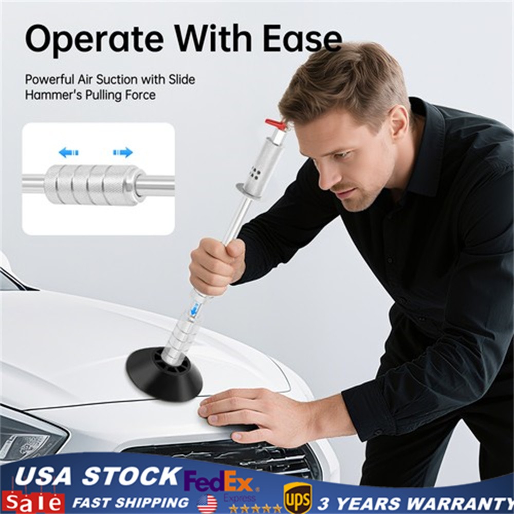 Silver Air Pneumatic Dent Puller Pneumatic Puller Hammer with 3 Suction Cups