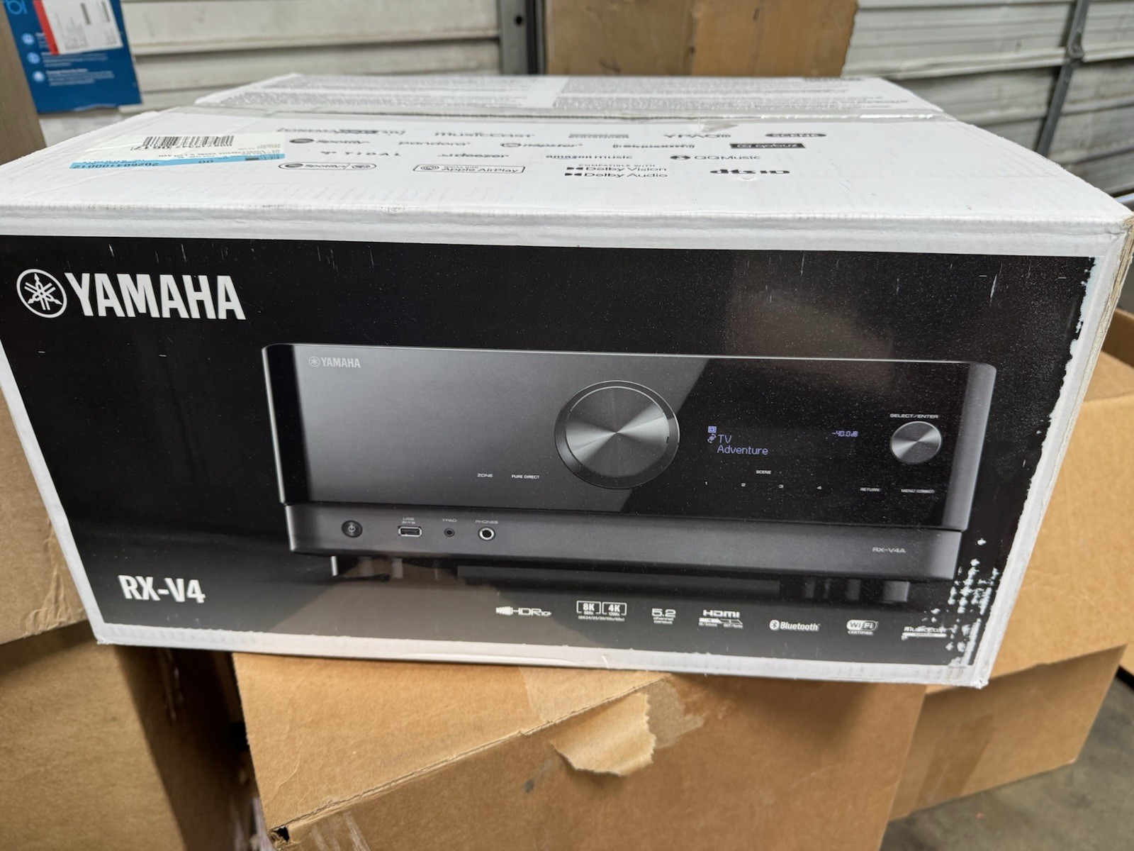 YAMAHA RX-V4A AV Receiver 5.2ch 4K120Hz Black Glossy-NEW SEAL OPEN
