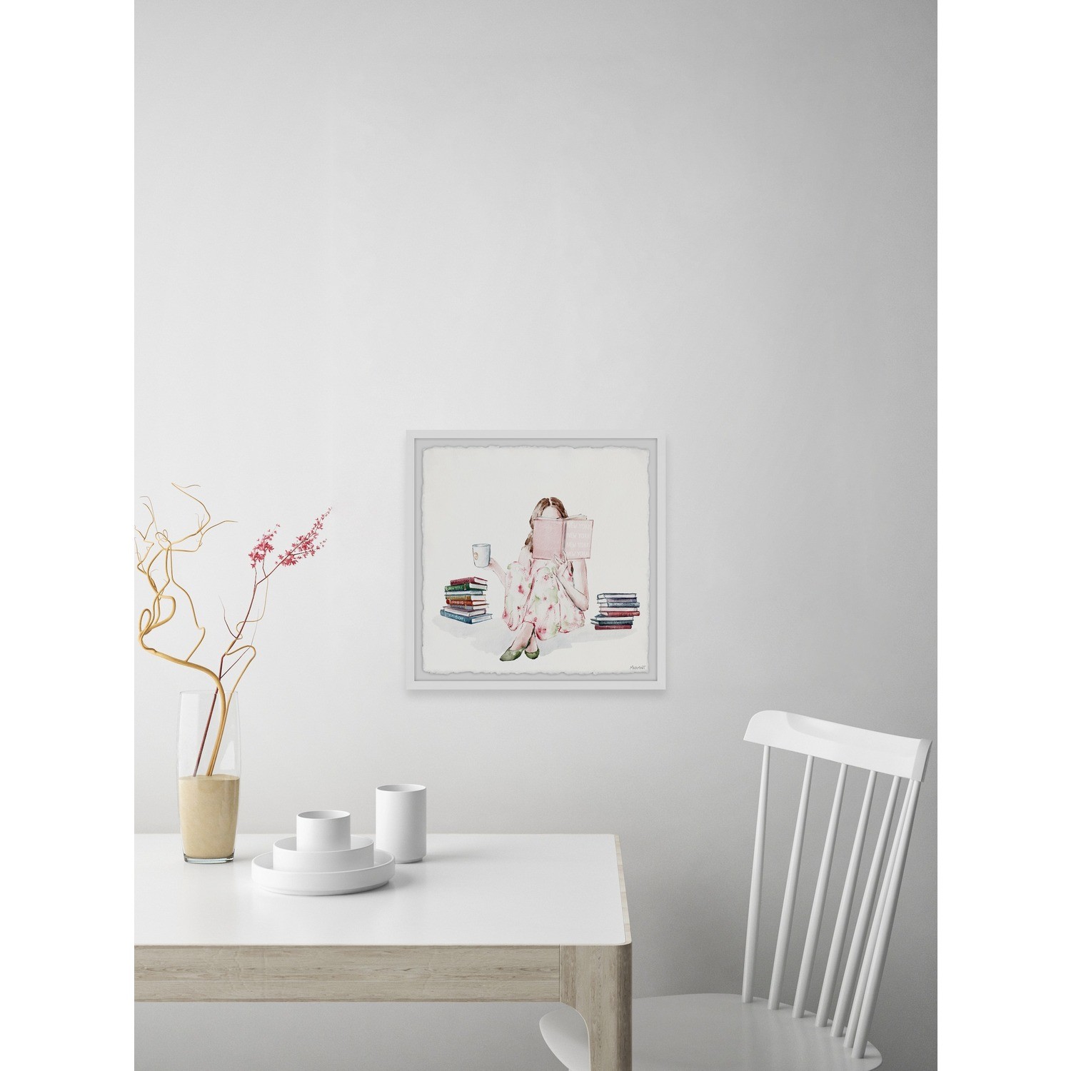 Marmont Hill Beauty in Reading Framed Painting Print