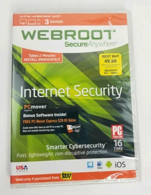 Webroot SecureAnywhere Internet Security - Full Version for Windows & Mac...