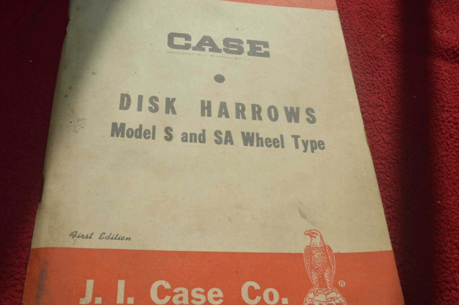 Case Tractor S SA Disk Harrows Operator's Manual AMIL15