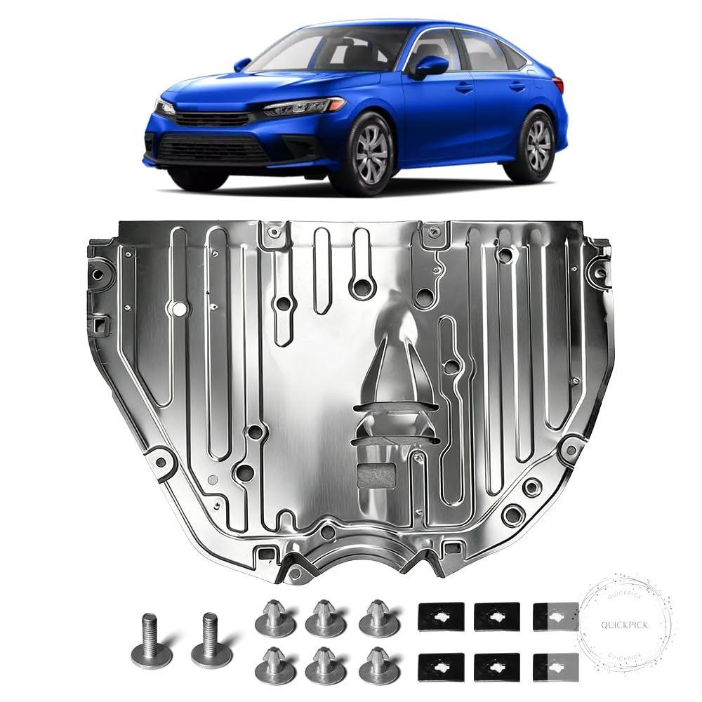 Engine Splash Shield for Honda Civic 2022 2023 2024, Silver, Front, Bolt-On,