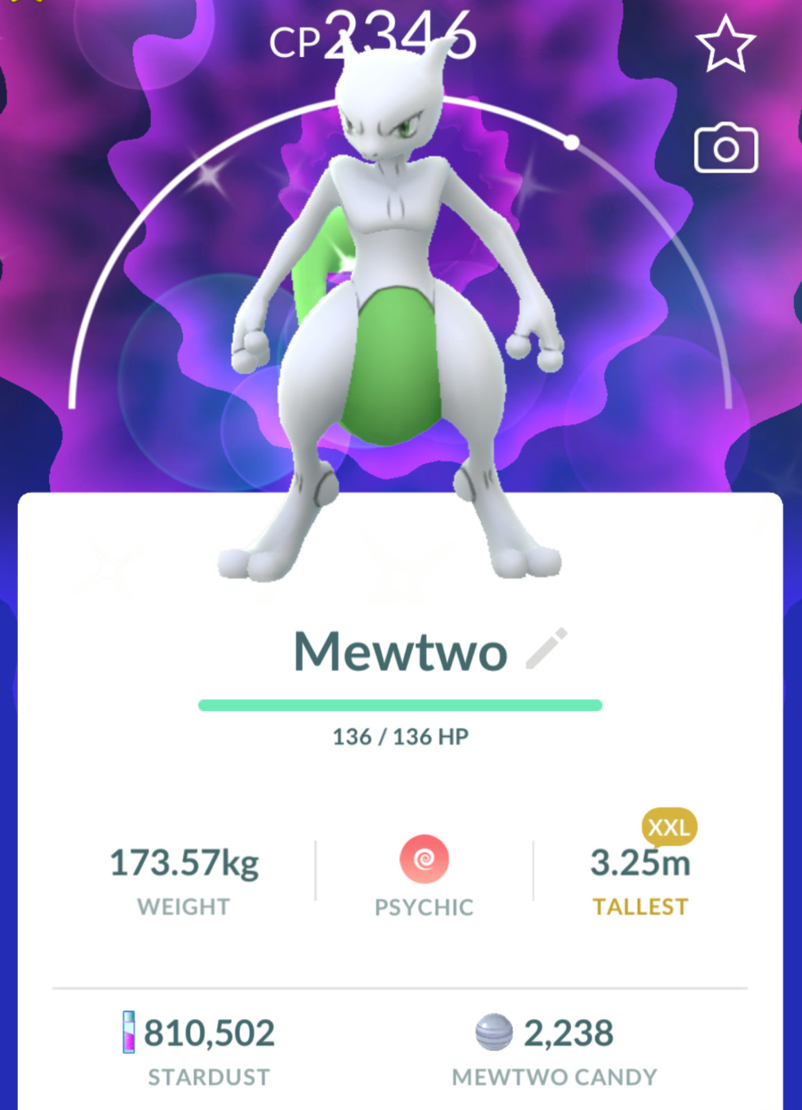 Shiny Mewtwo size XXL - Trade20kstardusts